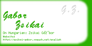 gabor zsikai business card